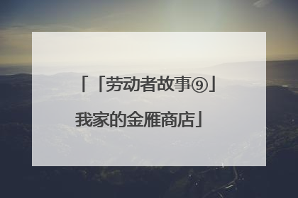 「劳动者故事⑨」我家的金雁商店