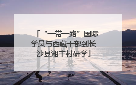 “一带一路”国际学员与西藏干部到长沙县湘丰村研学