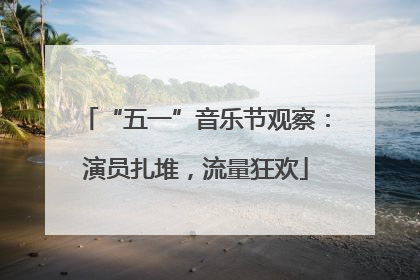 “五一”音乐节观察：演员扎堆，流量狂欢