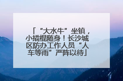 “大水牛”坐镇，小撬棍随身！长沙城区防办工作人员“人车等雨”严阵以待
