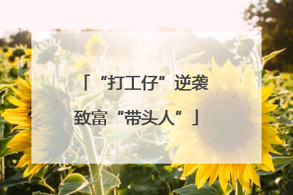“打工仔”逆袭致富“带头人”