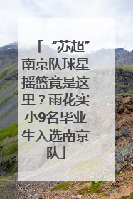 “苏超”南京队球星摇篮竟是这里？雨花实小9名毕业生入选南京队