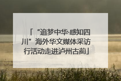“追梦中华·感知四川”海外华文媒体采访行活动走进泸州古蔺