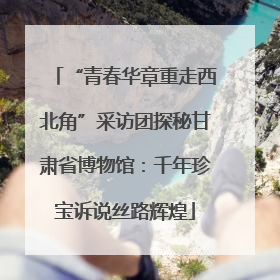 “青春华章重走西北角”采访团探秘甘肃省博物馆：千年珍宝诉说丝路辉煌