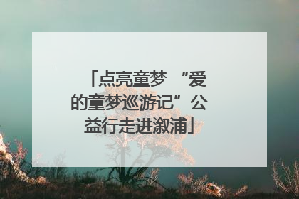点亮童梦 “爱的童梦巡游记”公益行走进溆浦