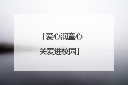 爱心润童心 关爱进校园