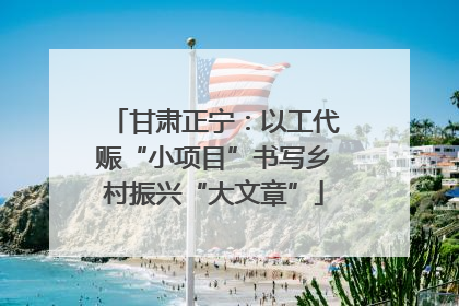 甘肃正宁：以工代赈“小项目”书写乡村振兴“大文章”