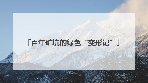 百年矿坑的绿色“变形记”