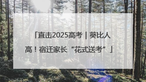 直击2025高考｜葵比人高！宿迁家长“花式送考”
