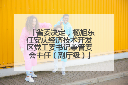省委决定，杨旭东任安庆经济技术开发区党工委书记兼管委会主任（副厅级）