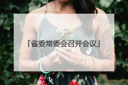 省委常委会召开会议