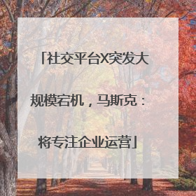 社交平台X突发大规模宕机，马斯克：将专注企业运营