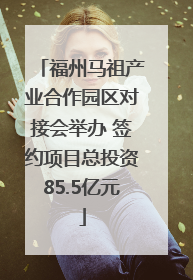 福州马祖产业合作园区对接会举办 签约项目总投资85.5亿元
