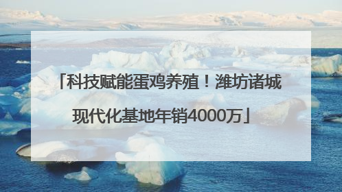 科技赋能蛋鸡养殖！潍坊诸城现代化基地年销4000万