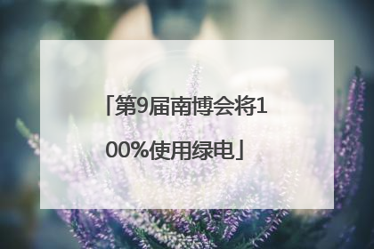 第9届南博会将100%使用绿电