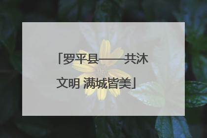 罗平县——共沐文明 满城皆美
