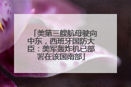 美第三艘航母驶向中东，西班牙国防大臣：美军轰炸机已部署在该国南部