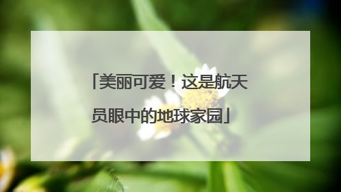 美丽可爱！这是航天员眼中的地球家园