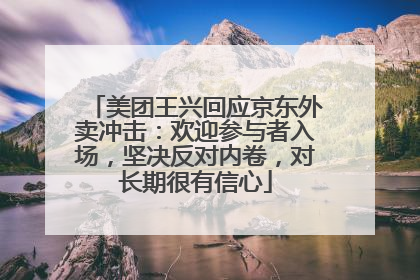 美团王兴回应京东外卖冲击：欢迎参与者入场，坚决反对内卷，对长期很有信心