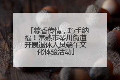 粽香传情，巧手纳福！常熟市琴川街道开展退休人员端午文化体验活动