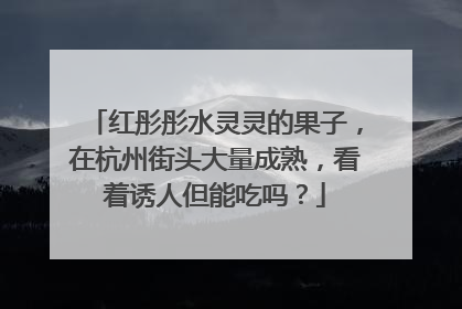 红彤彤水灵灵的果子，在杭州街头大量成熟，看着诱人但能吃吗？