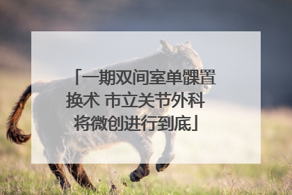一期双间室单髁置换术 市立关节外科将微创进行到底
