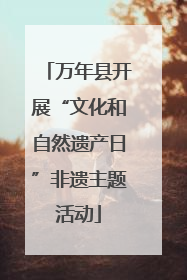 万年县开展“文化和自然遗产日”非遗主题活动