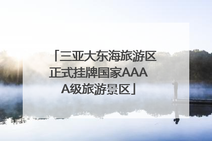 三亚大东海旅游区正式挂牌国家AAAA级旅游景区