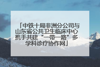 中铁十局非洲分公司与山东省公共卫生临床中心携手共建“一带一路”多学科诊疗协作网