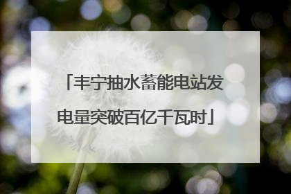 丰宁抽水蓄能电站发电量突破百亿千瓦时