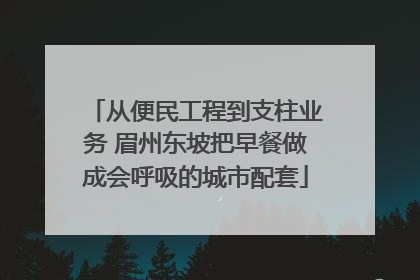 从便民工程到支柱业务 眉州东坡把早餐做成会呼吸的城市配套