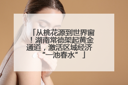 从桃花源到世界窗！湖南常德架起黄金通道，激活区域经济“一池春水”
