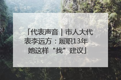 代表声音｜市人大代表李远方：履职13年 她这样“找”建议
