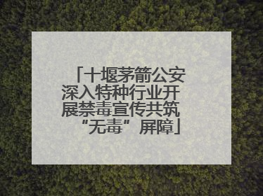 十堰茅箭公安深入特种行业开展禁毒宣传共筑“无毒”屏障