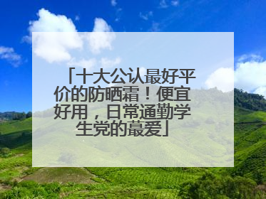 十大公认最好平价的防晒霜！便宜好用，日常通勤学生党的蕞爱