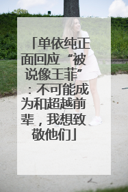 单依纯正面回应“被说像王菲”：不可能成为和超越前辈，我想致敬他们