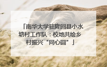 南华大学驻隆回县小水塘村工作队：校地共绘乡村振兴“同心圆”