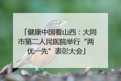 健康中国看山西：大同市第二人民医院举行“两优一先”表彰大会