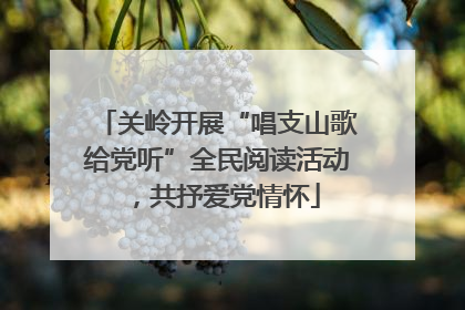关岭开展“唱支山歌给党听”全民阅读活动，共抒爱党情怀