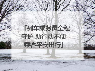 列车乘务员全程守护 助行动不便乘客平安出行