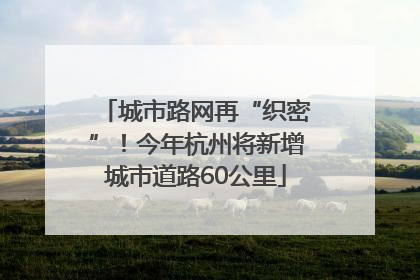 城市路网再“织密”！今年杭州将新增城市道路60公里