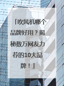 吹风机哪个品牌好用？揭秘数万网友力荐的10大品牌！