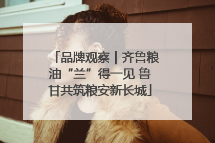 品牌观察｜齐鲁粮油“兰”得一见 鲁甘共筑粮安新长城