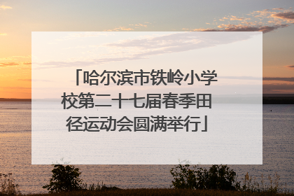 哈尔滨市铁岭小学校第二十七届春季田径运动会圆满举行