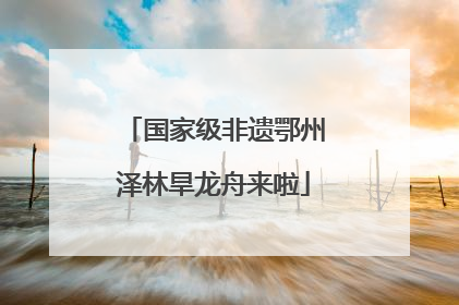 国家级非遗鄂州泽林旱龙舟来啦
