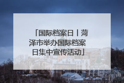 国际档案日丨菏泽市举办国际档案日集中宣传活动