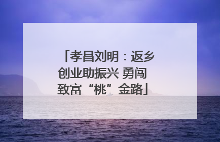 孝昌刘明：返乡创业助振兴 勇闯致富“桃”金路