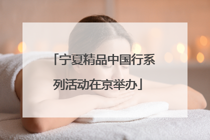 宁夏精品中国行系列活动在京举办