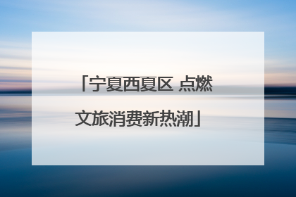 宁夏西夏区 点燃文旅消费新热潮