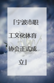 宁波市职工文化体育协会正式成立